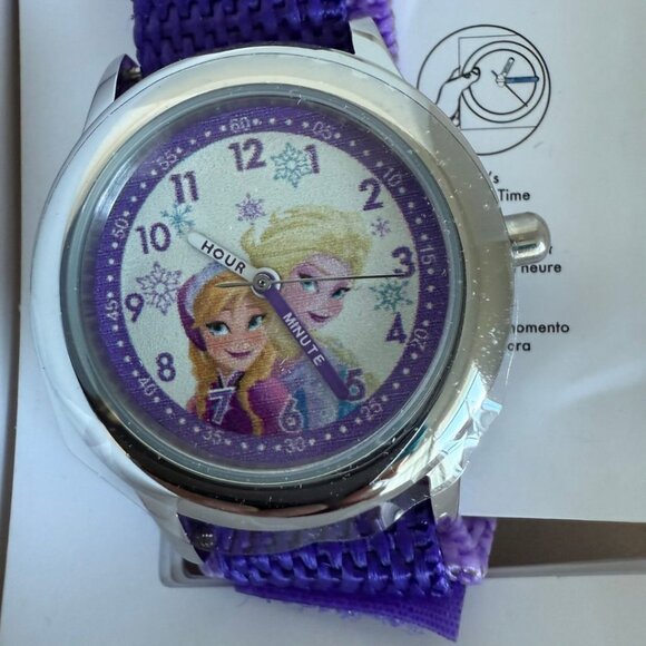 NWT - Disney Frozen Kids' Stainless Steel Time Teacher Analog Quartz Strap Watch - Picture 4 of 10